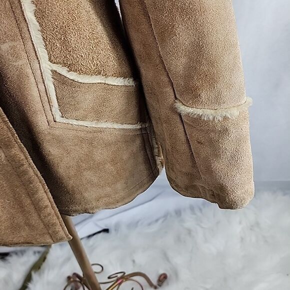 Vintage Cabin Core Leather P.B.D. Coat Shearling Rancher Marlboro - Picture 3 of 16